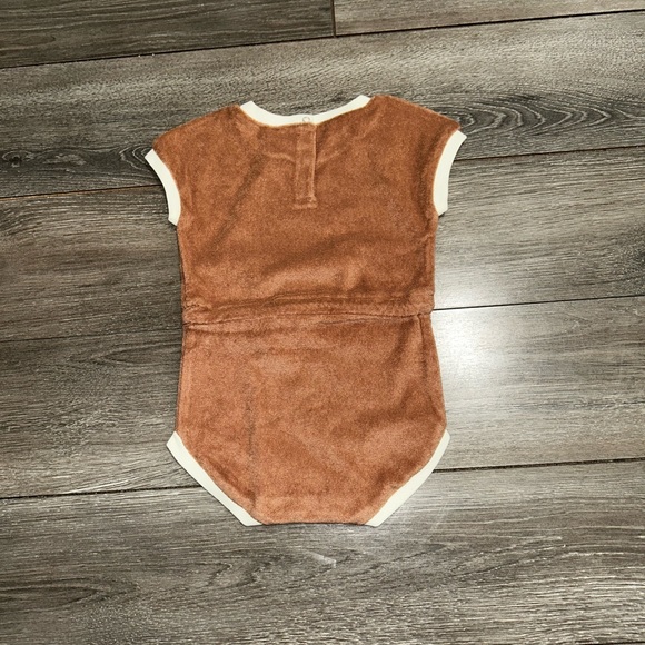 NWT Quincy Mae Terry Retro Romper Terracotta - Picture 3 of 3